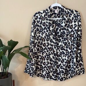 VS Leopard Print Women's Pajama Top, Large